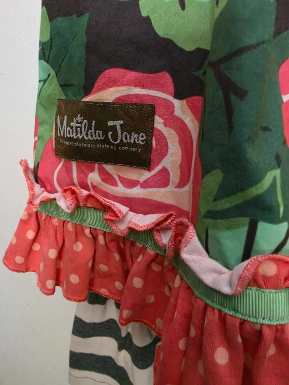 Matilda Jane All Abloom Girls  Bohemian Cottagecore Prairie Dress Sz 6